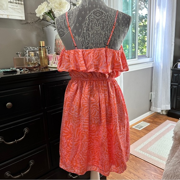 Lilly Pulitzer x Target Jungle Orange Strapless Ruffle Dress Size S NWT - Picture 7 of 15